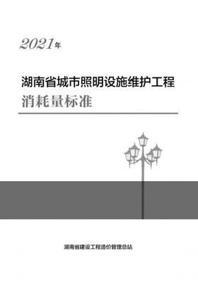 2021湖南省城市照明设施维护工程消耗量标准
