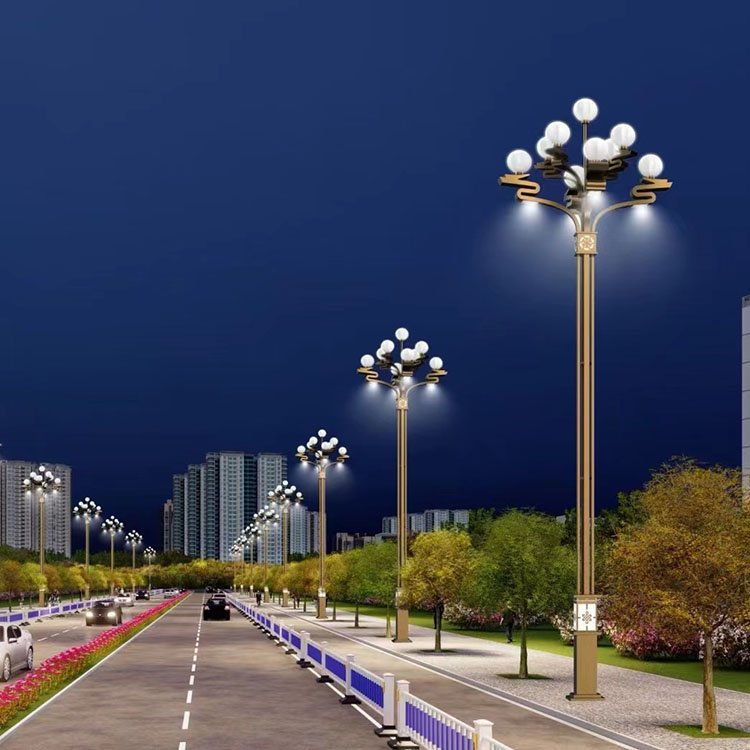 山西工程定制LED玉兰灯、组合景观灯、交通信号杆及照明设施的综合应用